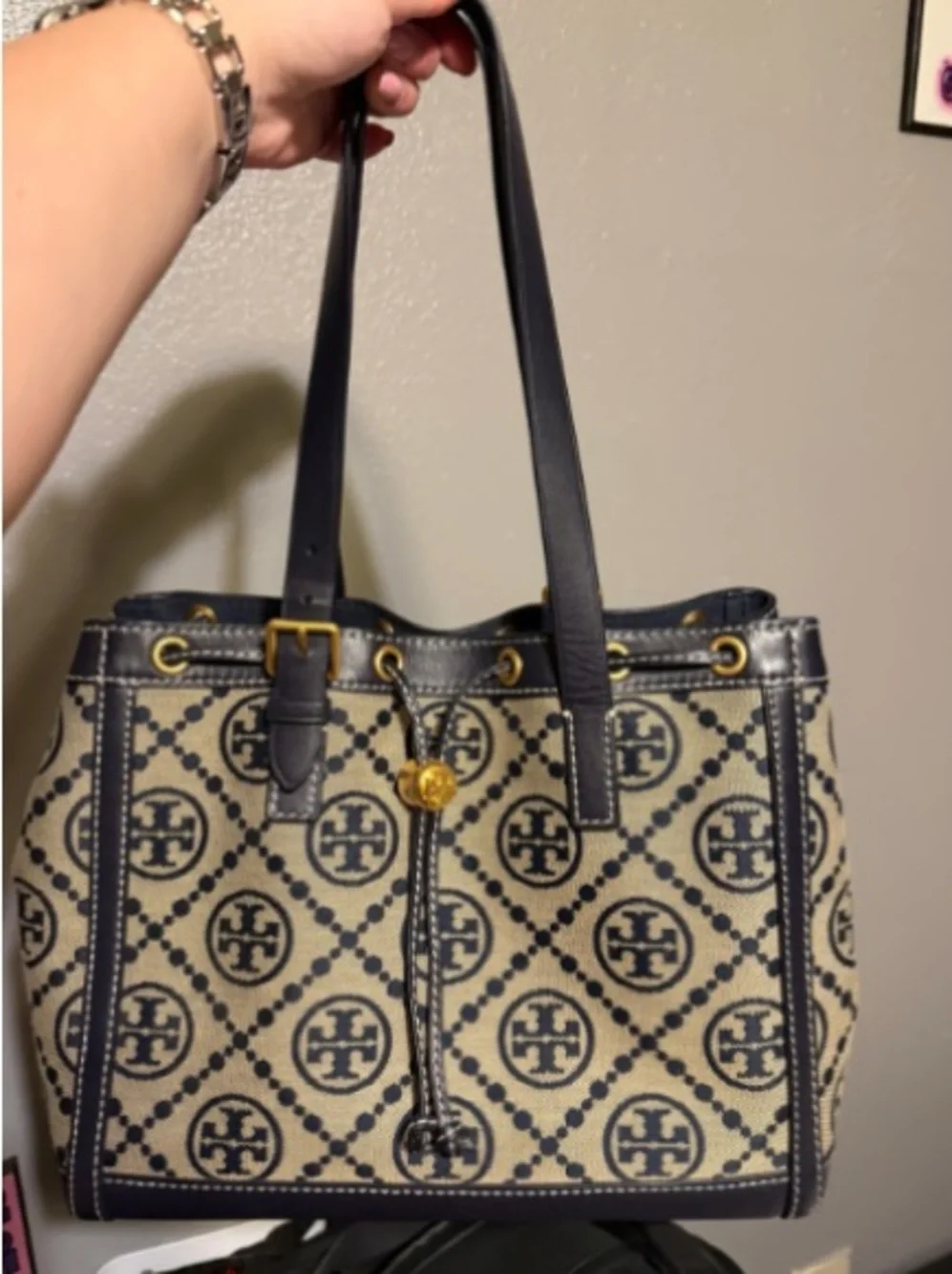 Tory Burch T Monogram Jacquard Small Tote Bag